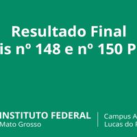 Resultado final editais 148 e 150 da PROEX